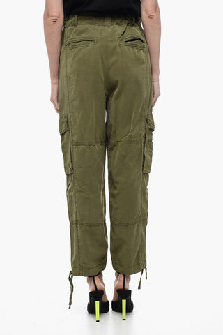 Pantaloni Cargo con Coulisse in Vita