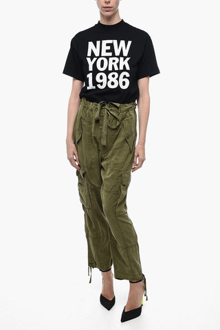 Pantaloni Cargo con Coulisse in Vita