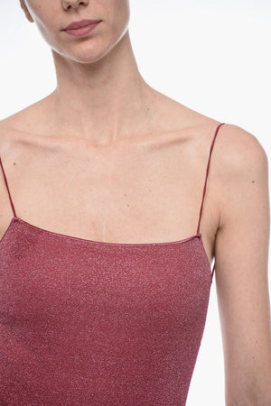 Costume Intero in Lurex con Dettaglio Da Allacciare