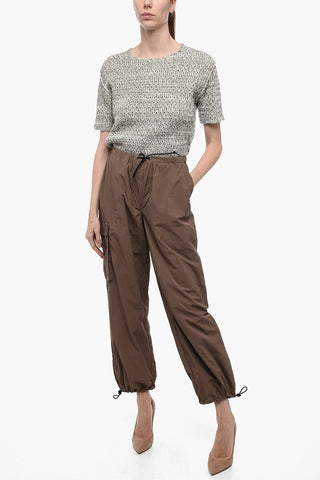 Nylon ESTHER Joggers with Drawstring at the Hem