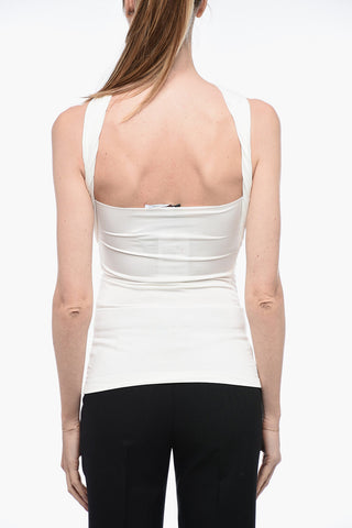 Jersey Criss-crossed GINNIE Top With Metal Detail