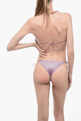 Triangle Bikini Set with Fringed Detail