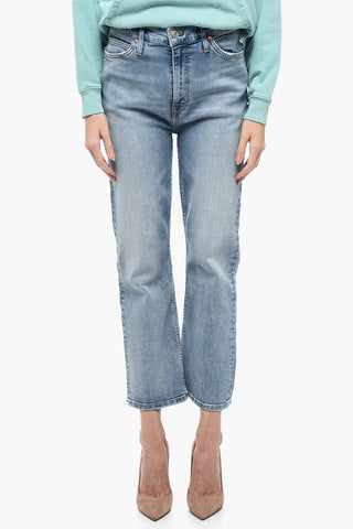 Light-Washed Crop Denims 22cm
