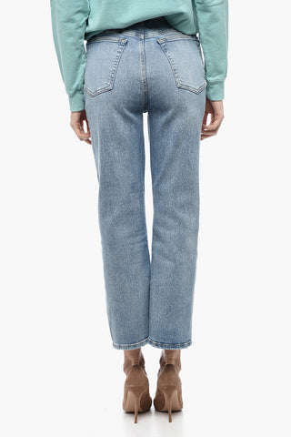 Light-Washed Crop Denims 22cm