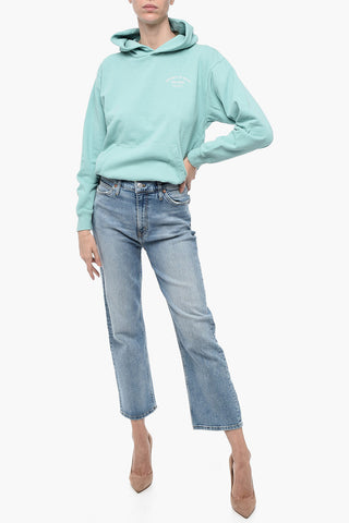 Light-Washed Crop Denims 22cm