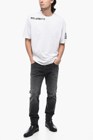 Logoed T-WASH-L14 T-shirt with MOON Print