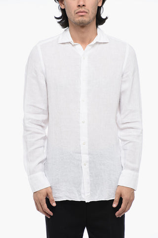 Camicia A Maniche Lunghe In Lino