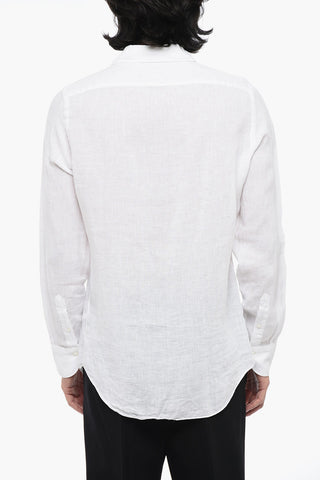 Camicia A Maniche Lunghe In Lino