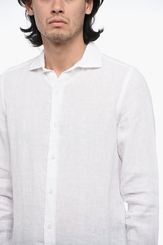 Camicia A Maniche Lunghe In Lino