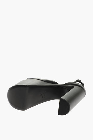 Leather Sandals With Strap And Platform Heel 17 cm