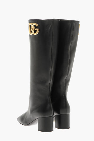 Leather Boots With Statement Logo