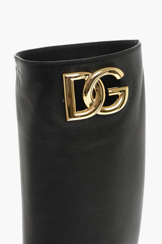 Leather Boots With Statement Logo