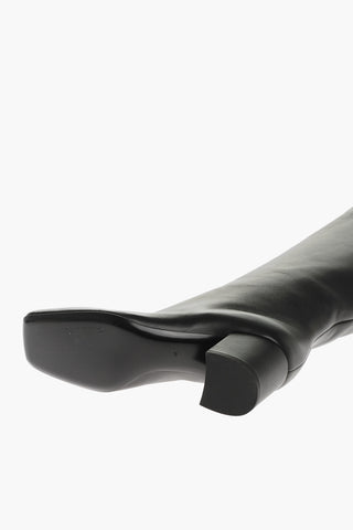 Leather Boots With Statement Logo