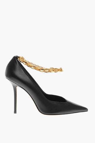 Pumps in Pelle DIAMOND con Dettaglio Catena 10cm