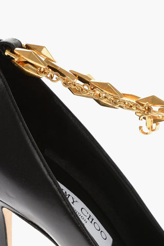 Pumps in Pelle DIAMOND con Dettaglio Catena 10cm
