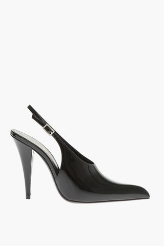 Patent Leather Slingbacks with Cone Heel 12cm