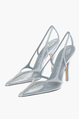 Rhinestoned VENUS CHROME PVC Pumps 11cm
