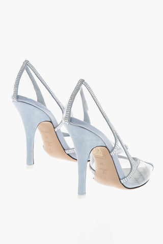 Rhinestoned VENUS CHROME PVC Pumps 11cm