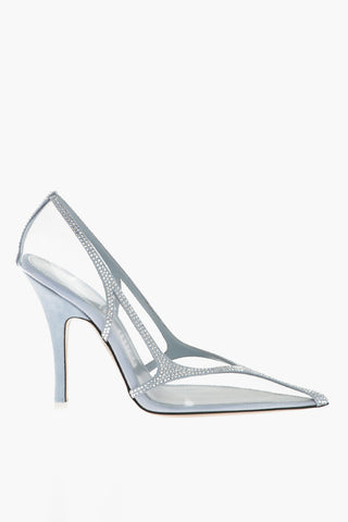 Rhinestoned VENUS CHROME PVC Pumps 11cm