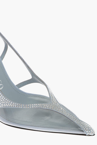 Rhinestoned VENUS CHROME PVC Pumps 11cm