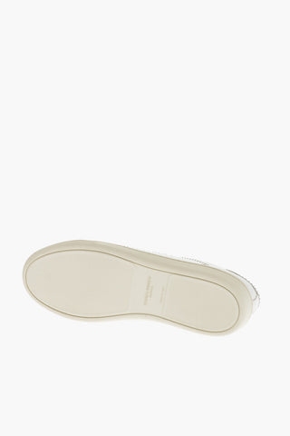 Lace-up Leather Sneakers with Studded Logo