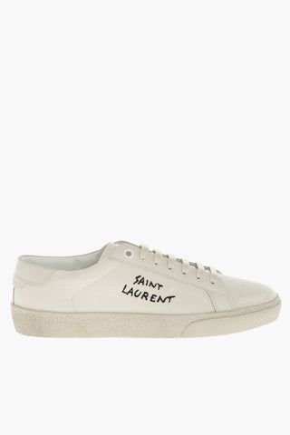 Lace-up Canvas Sneakers with Embroidered Logo