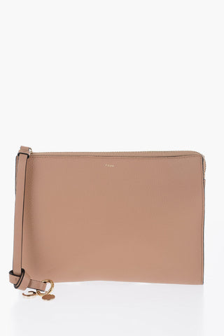 Leather MONY Clutch with Weaves