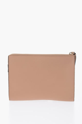 Leather MONY Clutch with Weaves
