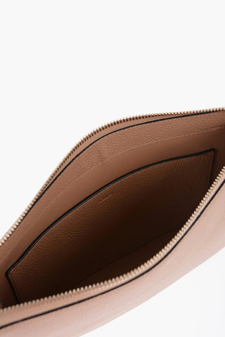 Leather MONY Clutch with Weaves