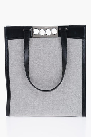 Canvas THE GRIP Shopper Bag with Leather Detailing