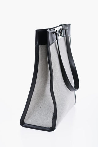 Canvas THE GRIP Shopper Bag with Leather Detailing