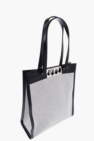 Canvas THE GRIP Shopper Bag with Leather Detailing