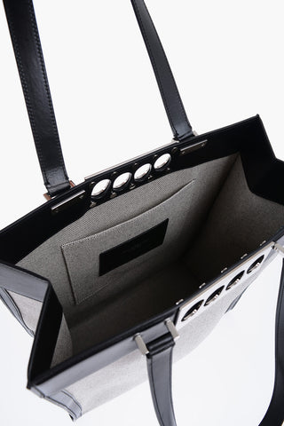 Canvas THE GRIP Shopper Bag with Leather Detailing