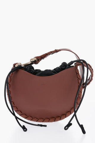 Leather Hobo Bag with Weaves