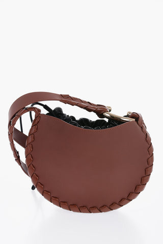 Leather Hobo Bag with Weaves