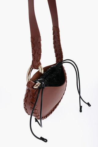 Leather Hobo Bag with Weaves