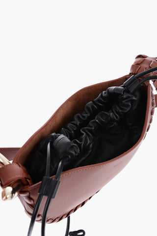Leather Hobo Bag with Weaves