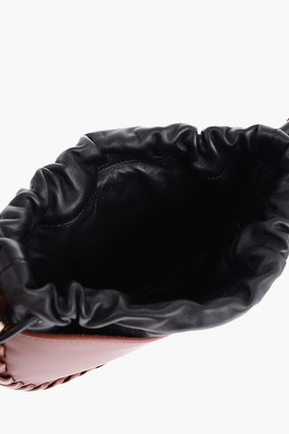 Leather Hobo Bag with Weaves