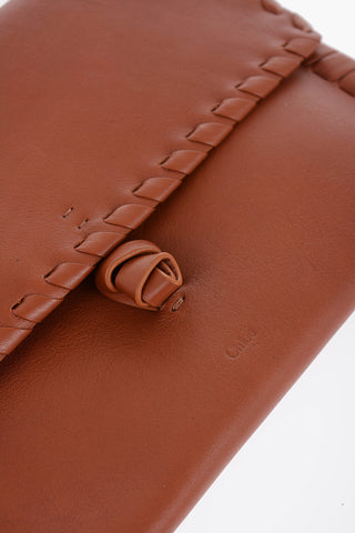 Leather MONY Clutch with Weaves