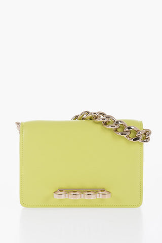 Saffiano Leather FOUR RING Bag with Chain Detail