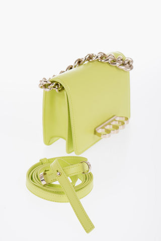 Saffiano Leather FOUR RING Bag with Chain Detail