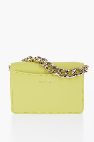 Saffiano Leather FOUR RING Bag with Chain Detail