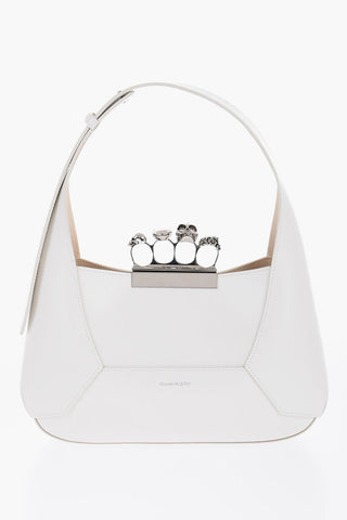 Saffiano Leather Hobo Bag with Jewellery Closure