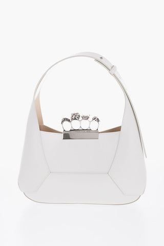 Saffiano Leather Hobo Bag with Jewellery Closure