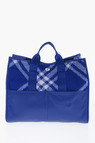 Borsa in Lana Jacquard con Tasche Esterne