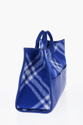 Borsa in Lana Jacquard con Tasche Esterne