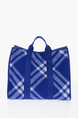 Borsa in Lana Jacquard con Tasche Esterne