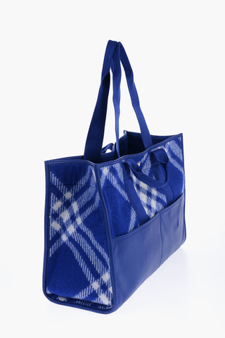 Borsa in Lana Jacquard con Tasche Esterne