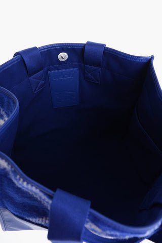 Borsa in Lana Jacquard con Tasche Esterne