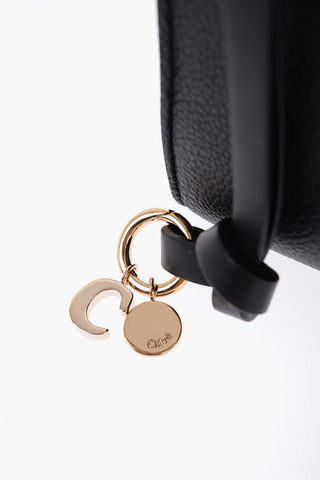 Grained Leather ALPHABET Clutch with Wrist Strap